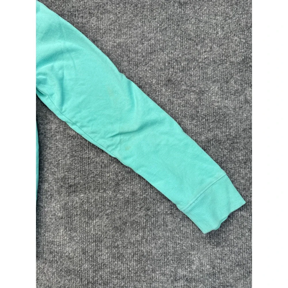 The Children's Place Girls XL 14 Teal Blue LOVE Glitter Zip Up Hoodie Sweatshirt